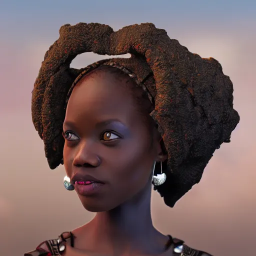 Prompt: ugly african princess, unreal engine 5,
