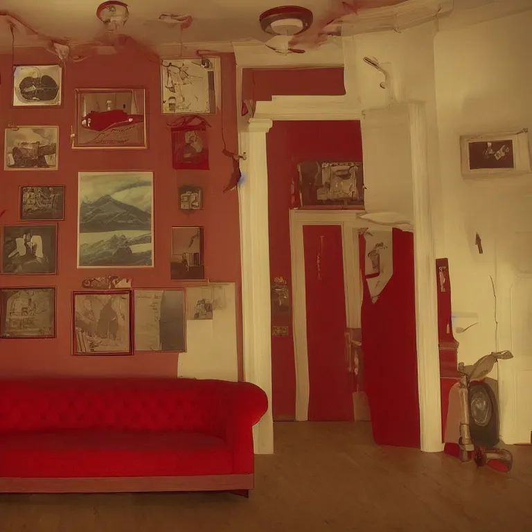 Image similar to The Red Room in Twin Peaks.