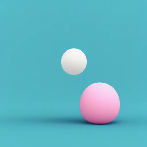 Image similar to 3 d render of a light blue and pink blob on a white background, blender, pastel colors, minimalistic