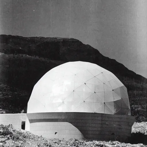 Prompt: buckminster fuller with a dome