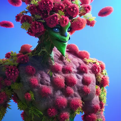 Prompt: a plant creature, foliage, plant filaments, flowers, humanoid shape, full body, photorealistic, 4 k, octane render, cinematic lighting, artistic photography, insanely detailed and intricate