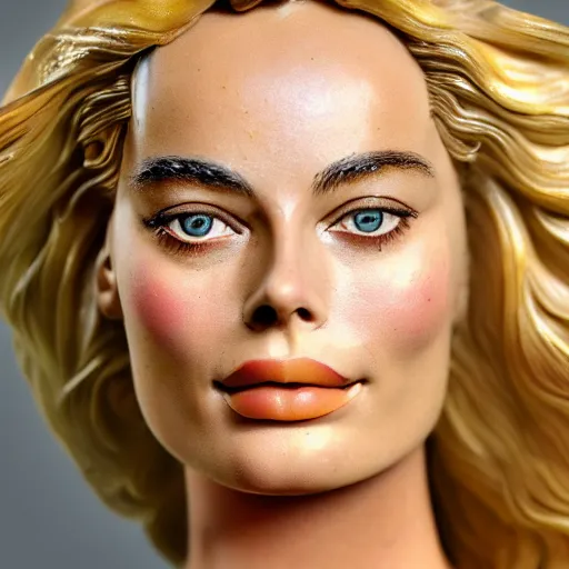 Image similar to honey goddess Margot Robbie made of honey, hyper realistic award winning food photography