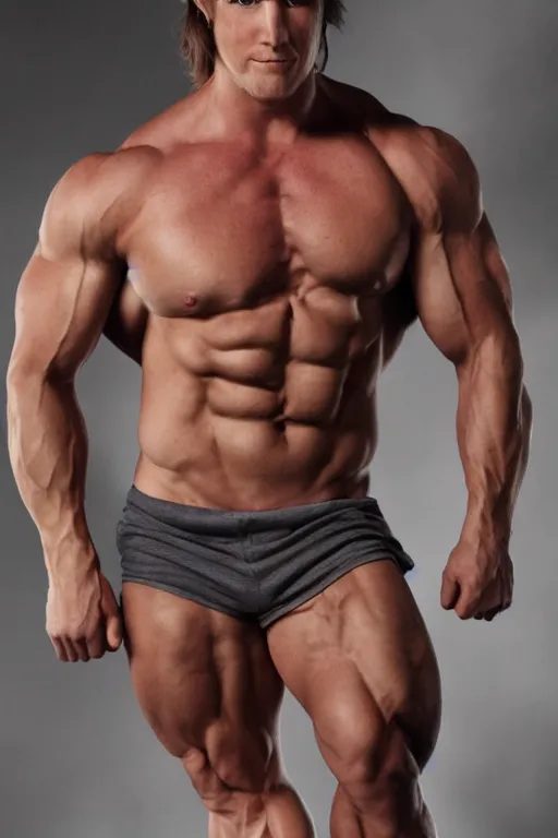 Image similar to Matthew Mercer is a jacked muscle builder gigachad, grayscale photography