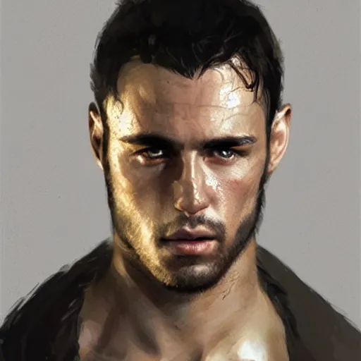 Image similar to ednaldo pereira gigachad, ultra realistic face, by greg rutkowski