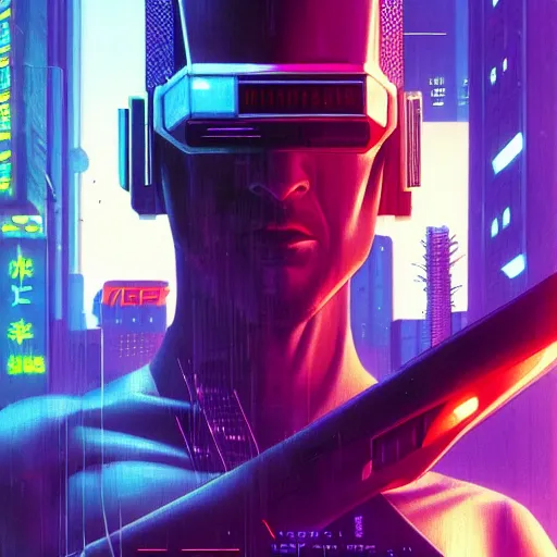 Image similar to 1979 OMNI Magazine Cover a portrait of a cyberpunk model, Night City, cyberpunk 2077, street level neo-Tokyo in cyberpunk 2020 style by Vincent Di Fate by mark arian by artgerm, 4k, 8k, HD, trending on artstation