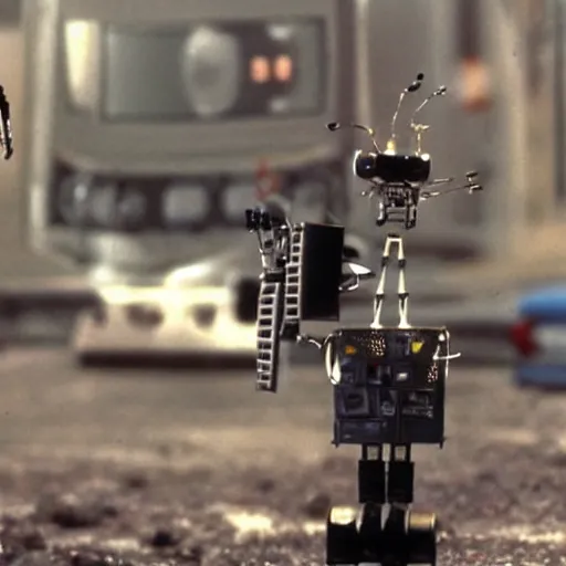 Prompt: short circuit johnny 5