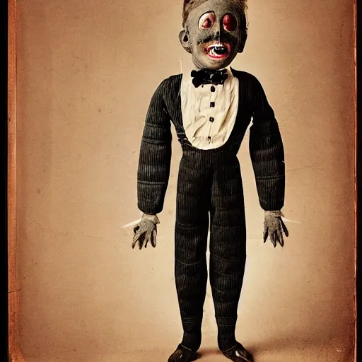 Image similar to high detailed portrait of a ventriloquist dummy, scary, horrifying, creepy