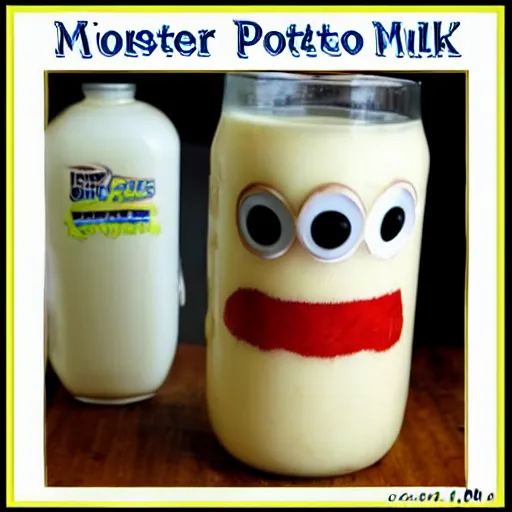 Image similar to monster potato drink milk