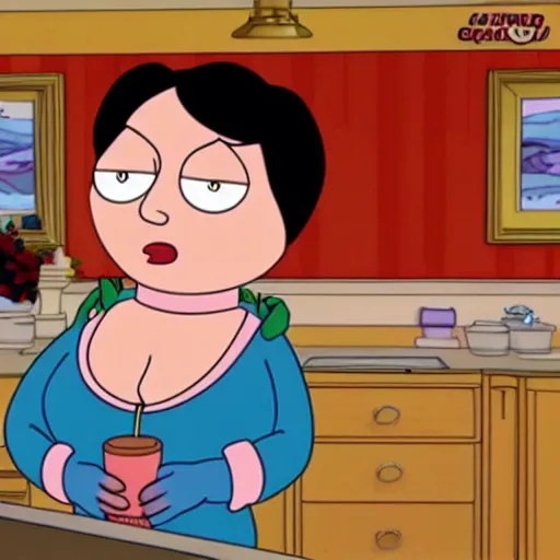 Prompt: christina hendricks as family guy,