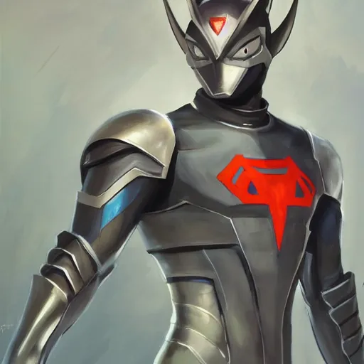 Image similar to greg manchess portrait painting of armored spiderman ultraman grey fox from metal gear cyborg gay japanese - american hybrid as overwatch character, medium shot, asymmetrical, profile picture, organic painting, sunny day, matte painting, bold shapes, hard edges, street art, trending on artstation, by huang guangjian and ail elvgren and sachin teng