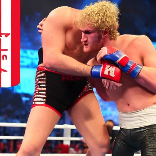 Prompt: logan paul vs ksi, wrestling