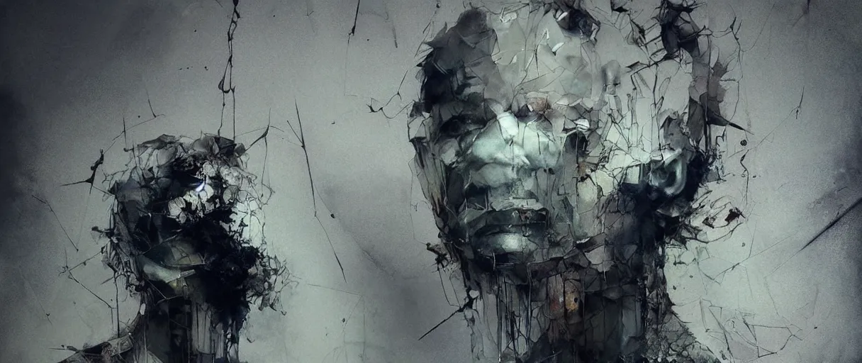 Prompt: non - euclidean geometry and fractal geometry by emil melmoth zdzislaw beksinki craig mullins yoji shinkawa realistic render ominous detailed photo atmospheric by jeremy mann francis bacon and agnes cecile ink drips paint smears digital glitches glitchart