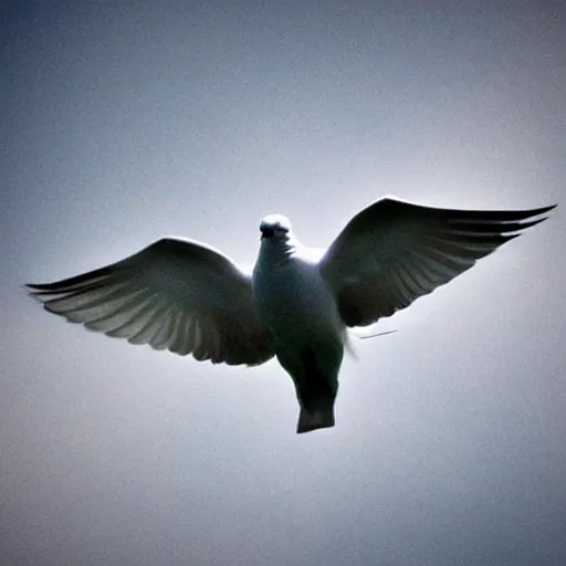 Prompt: dove!!!!!!!!, wings, flying, ascending, earth, curvature, photography, space, atmosphere, atmospheric, epic