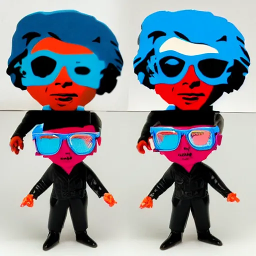 Prompt: andy warhol stop motion vinyl action figure, plastic, toy, butcher billy style