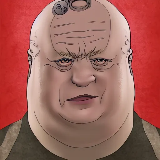 Image similar to baron vladimir harkonnen character portrait, matte painting, in the style of studio ghibli