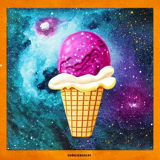 Prompt: the ice cream galaxy, realistic fantasy illustration