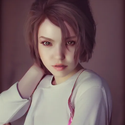 Image similar to beautiful girl in pajama, portrait character concept style trending on artstation concept art detailed octane render cinematic photo - realistic 8 k high detailed