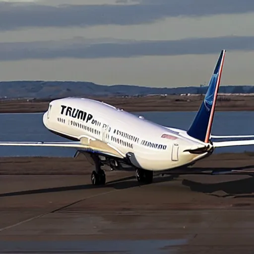 Image similar to donald trump flying a boing 7 3 7