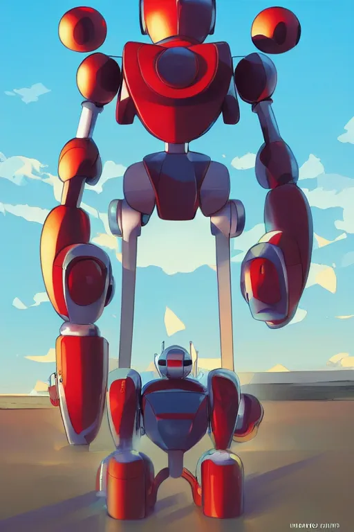 Image similar to metabots medabots medarotto medarot robot minimalist comics, behance hd by jesper ejsing, by rhads, makoto shinkai and lois van baarle, ilya kuvshinov, rossdraws global illumination ray tracing hdr radiating a glowing aura