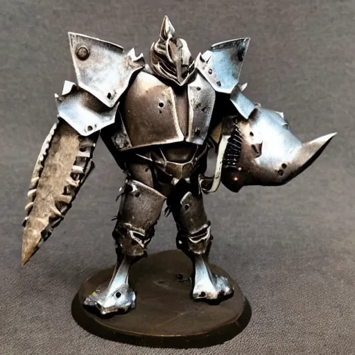 Image similar to warrior with metal rhino armour