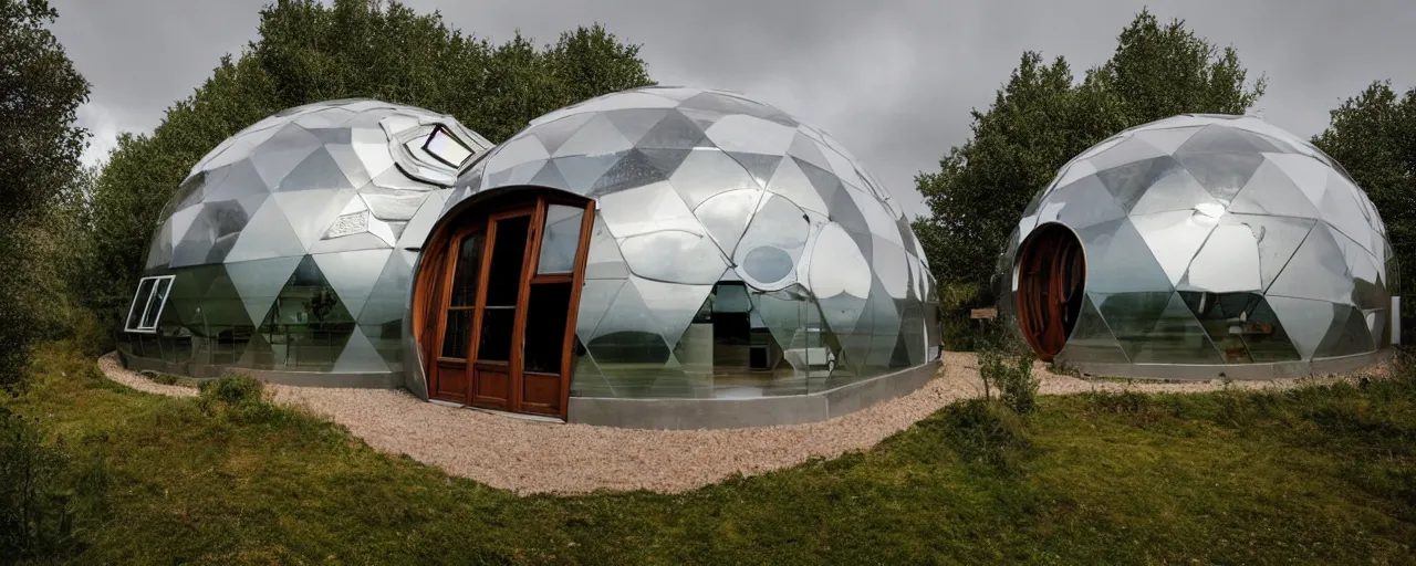 Image similar to dome house by kristoffer tejlgaard, concept house, earthship, greenhouse, optimus sun orientation, north hemisphere, spain, geodesic architecture, biodome, fuller