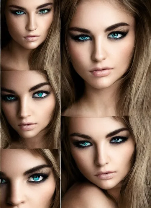 Image similar to style sheets, portraits of stunningly beautiful 😻 eyes, 😻