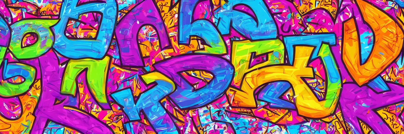 Image similar to graffiti letters, graffiti writing, graffiti, highly detailed, digital painting, artstation, concept art, sharp focus, illustration, by lisa frank