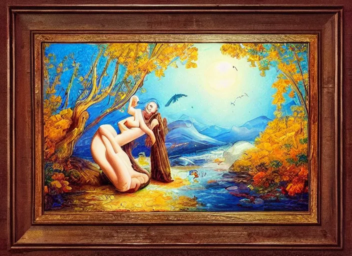 Image similar to beautiful painting with the theme of love, masterpiece