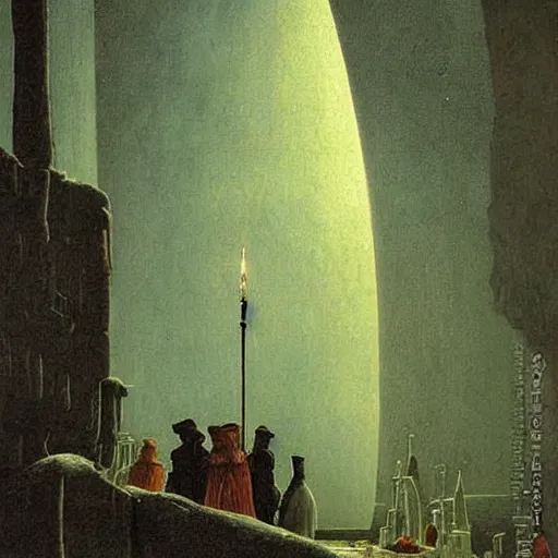 Prompt: having a cool party birthday party, painting by casper david friedrich, highly detailed