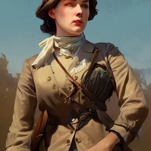 Image similar to the women of the american civil war. highly detailed, digital painting, artstation, concept art, smooth, sharp focus, illustration, art by artgerm and greg rutkowski and alphonse mucha and loish and wlop