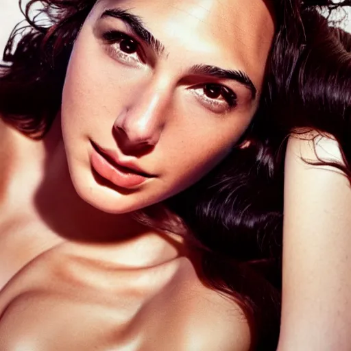 Prompt: Photo of a beautiful 20yo Gal Gadot in the style of Mario Testino, detailed, 82 mm sigma art -