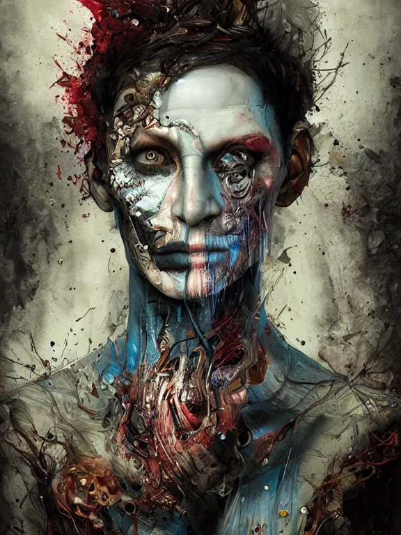 Prompt: art portrait of a wight , decaying,8k,by tristan eaton,Stanley Artgermm,Tom Bagshaw,Greg Rutkowski,Carne Griffiths,trending on DeviantArt,face enhance,hyper detailed,minimalist,cybernetic, android, blade runner,full of colour,