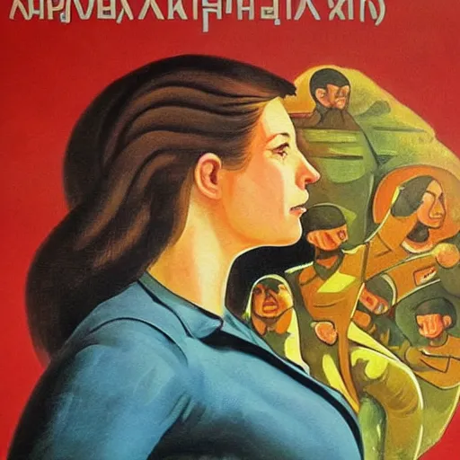 Image similar to a detailed and complex, highly detailed, concept art, soviet propaganda poster depicting a pregnant woman. painting by irakli toidze,