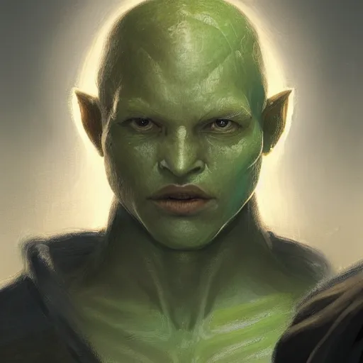 Prompt: portrait of a man by greg rutkowski, jedi knight, human twi'lek hybrid, green skin, wool cap, star wars expanded universe, he is about 3 0 years old, highly detailed portrait, digital painting, artstation, concept art, smooth, sharp foccus ilustration, artstation hq