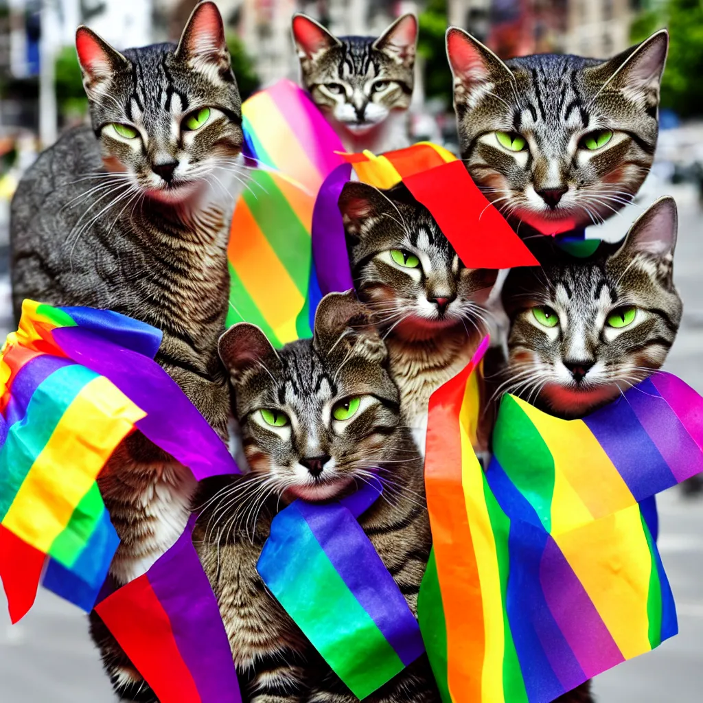 Image similar to gay pride cats