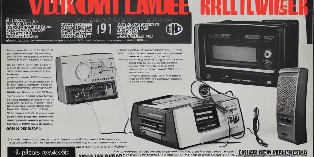 Prompt: 1 9 8 0 s radio shack advertisement for the new lzx chromagnon video pattern generator