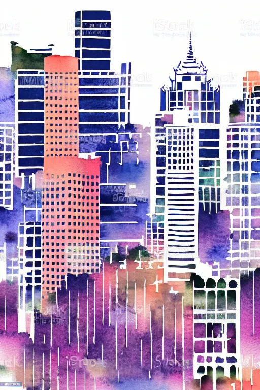 Image similar to minimalist watercolor art of bangkok, illustration, vector art