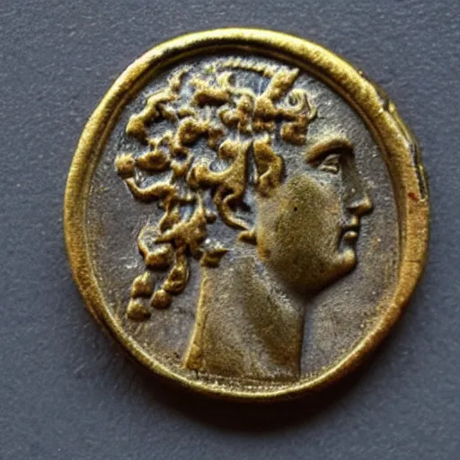 Image similar to antique roman Ethereum coin photo