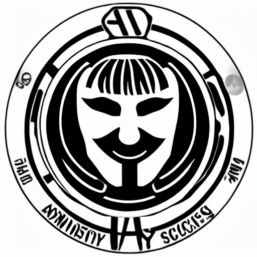 Prompt: anonymous society neon logo