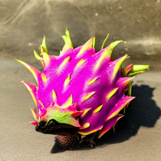 Image similar to a dragonfruit pangolin