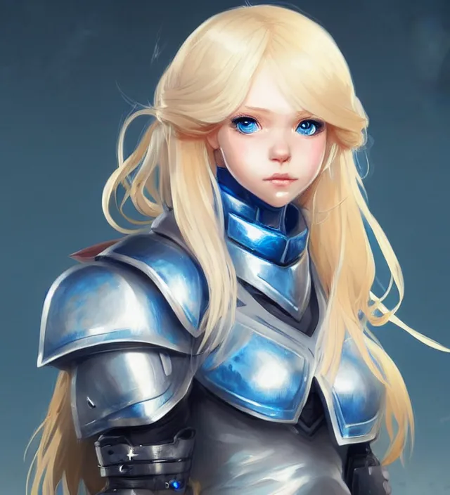 Prompt: character concept art of a cute german woman with blond hair and blue eyes, wearing plastic armor. lovely - fine - face, pretty face, key visual, realistic shaded perfect face, fine details by wlop, rossdraws, james jean, andrei riabovitchev, marc simonetti, sakimichan, trending on artstation