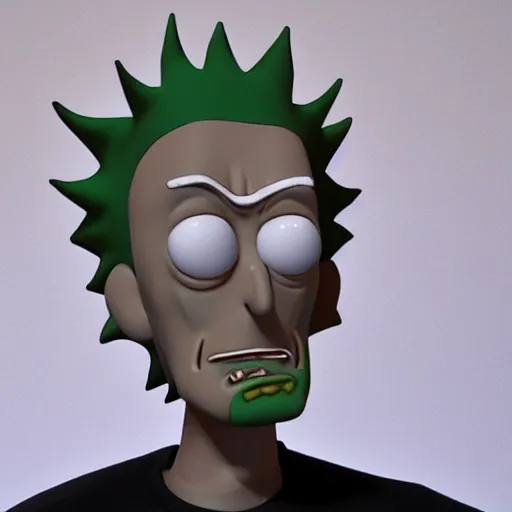 Prompt: 3d print of Rick from rick and morty, realistic