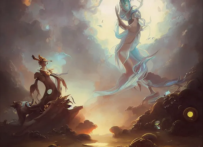 Prompt: an amazing piece of art by Peter Mohrbacher