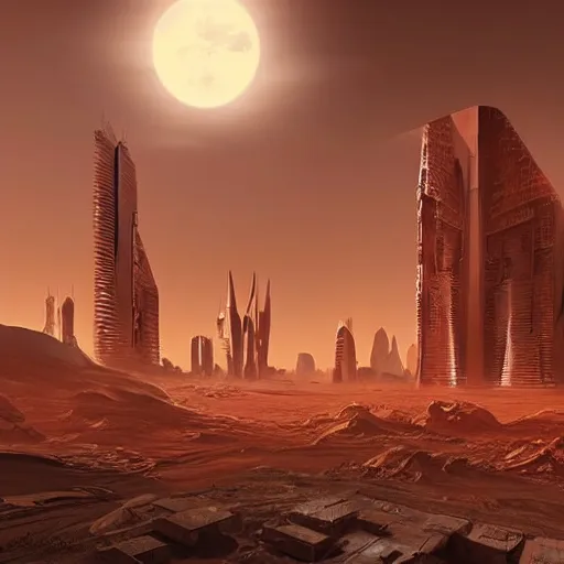 Prompt: “a futuristic city on mars”