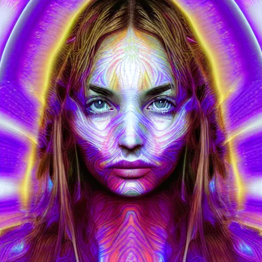 Image similar to a digital portrait of anna de armas, digital art by alex grey, instagram contest winner, computer art, glitch art, dystopian art, glitchy