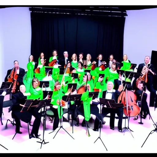 Prompt: a orch in a green screen portrait