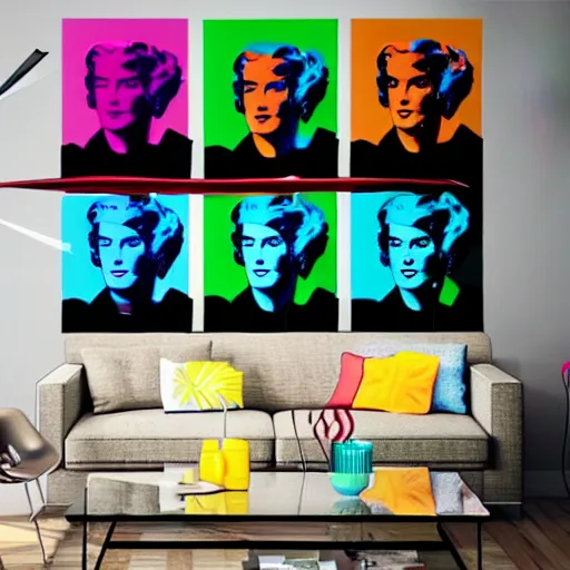 Image similar to old - style cyborg, 6 panels by andy warhol, with highly contrasted colors and an illuminating background