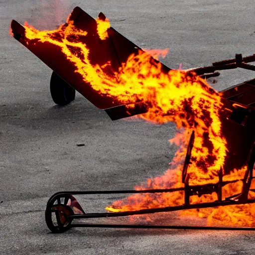 Prompt: chariot of fire, a chariot made of fire, DSLR PHOTOGRAPHY