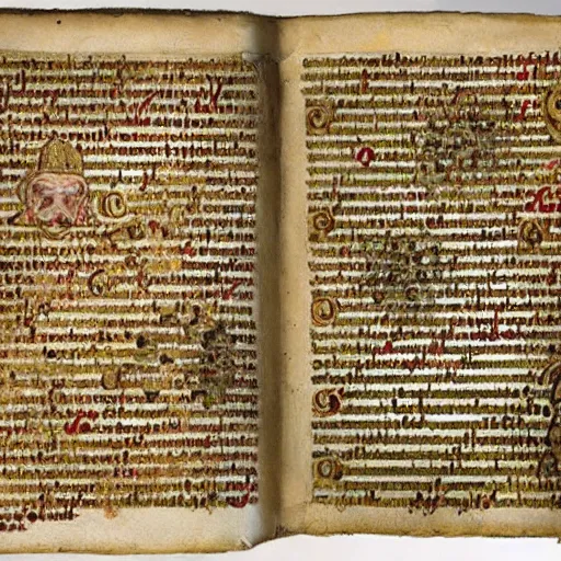 Image similar to medieval manuscript from the future