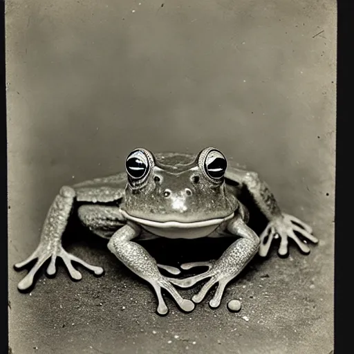 Image similar to Victorian Photograph of a frog in a swamp